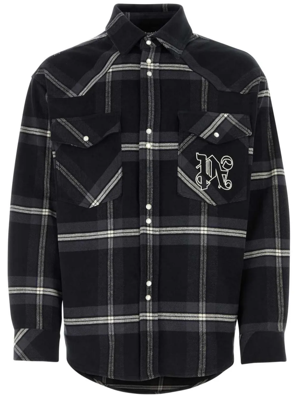 Фланелевая куртка-рубашка в клетку PALM ANGELS, серый
Фланелевая куртка-рубашка в клетку PALM ANGELS, серый