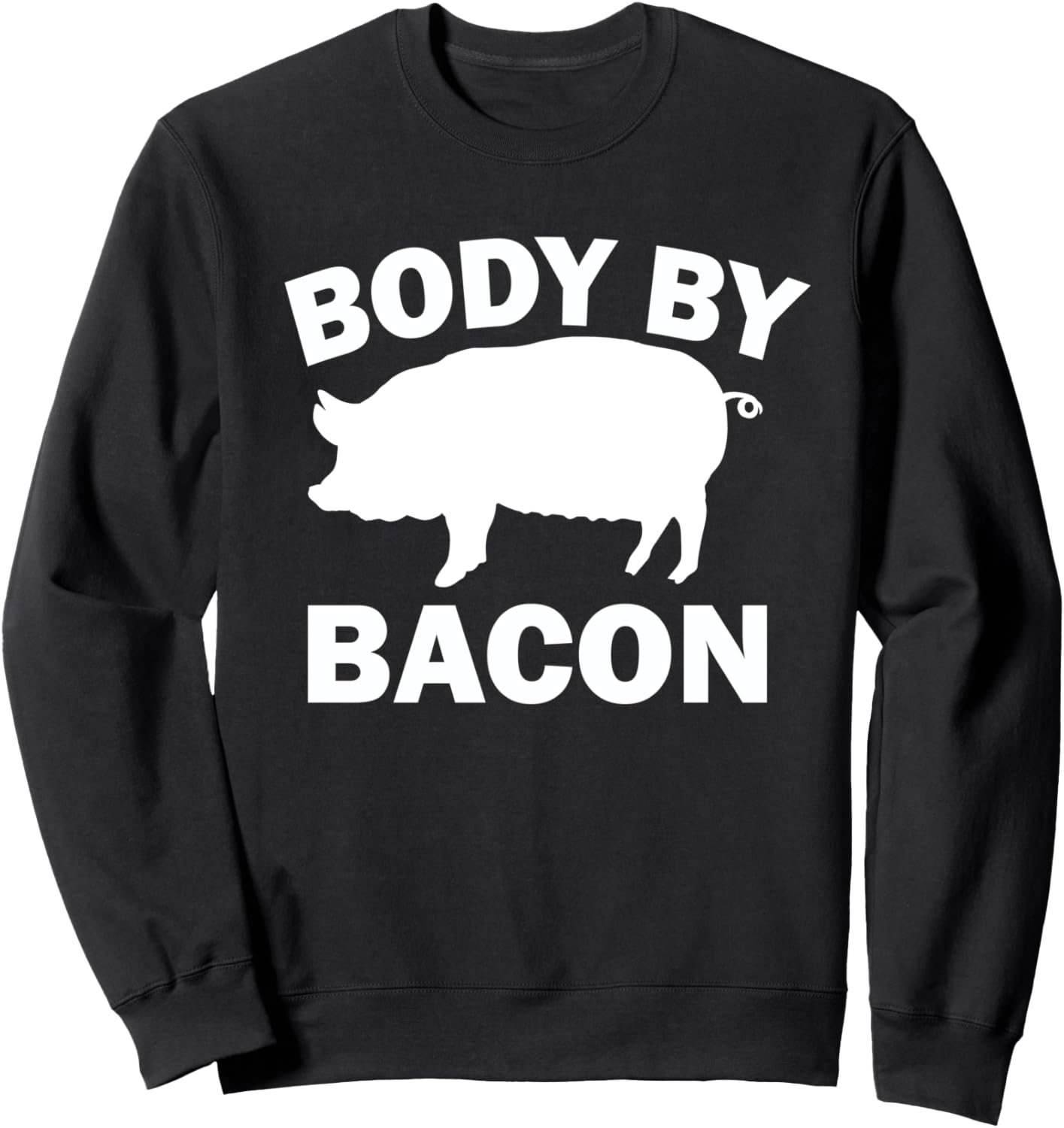 Толстовка Body by Bacon с забавным принтом Любитель бекона, черная Miftees Bacon Tees
Толстовка Body by Bacon с забавным принтом Любитель бекона, черная Miftees Bacon Tees