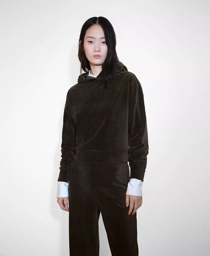 Женская вельветовая толстовка с капюшоном MANGO, коричневый/бежевый
Женская вельветовая толстовка с капюшоном MANGO, коричневый/бежевый