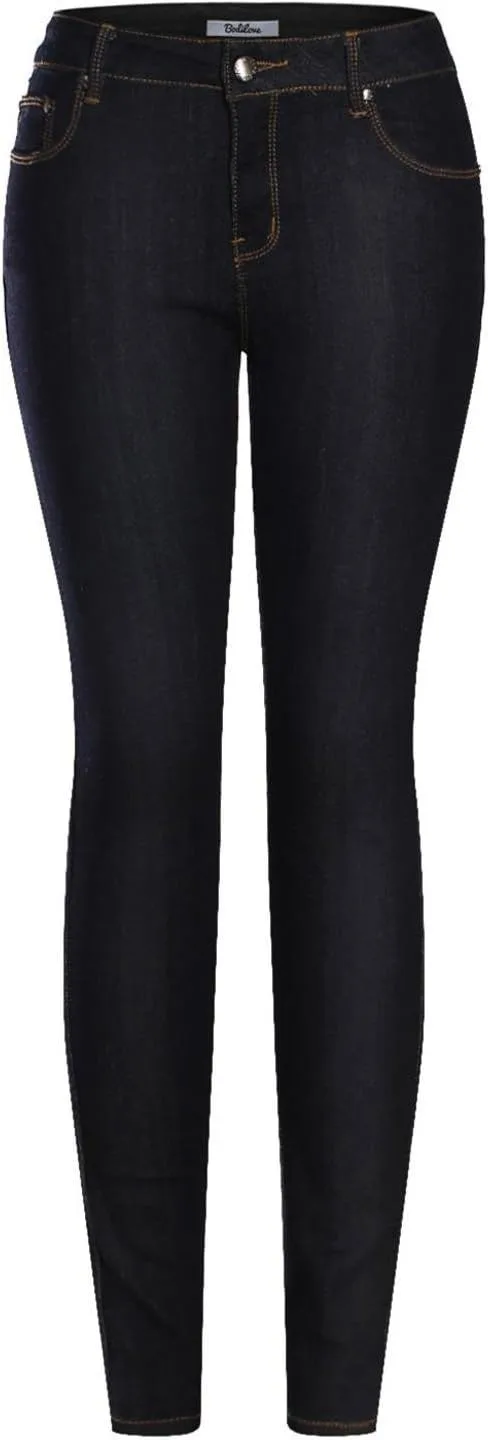 2LUV Женские обтягивающие джинсы скинни в темном дениме с 5 карманами
2LUV Женские обтягивающие джинсы скинни в темном дениме с 5 карманами