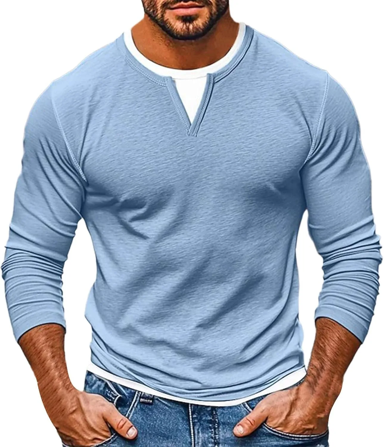 Футболка с длинным рукавом для мужчин, Slim Fit, из легкого хлопка
Футболка с длинным рукавом для мужчин, Slim Fit, из легкого хлопка