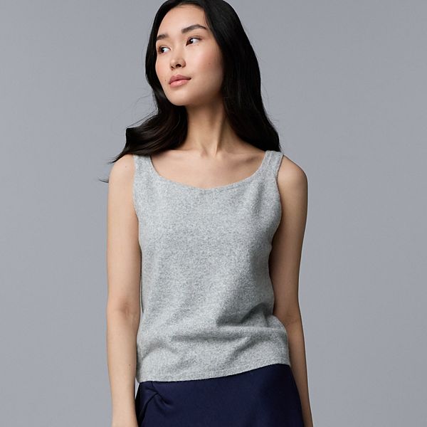 Женский свитер-майка из смесового кашемира Simply Vera Vera Wang, Light Gray Fox Heather
Женский свитер-майка из смесового кашемира Simply Vera Vera Wang, Light Gray Fox Heather