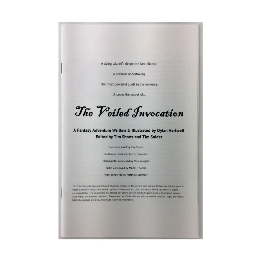 Veiled Invocation, Role Playing Games (Dylan Hartwell), мягкая обложка 
Veiled Invocation, Role Playing Games (Dylan Hartwell), мягкая обложка