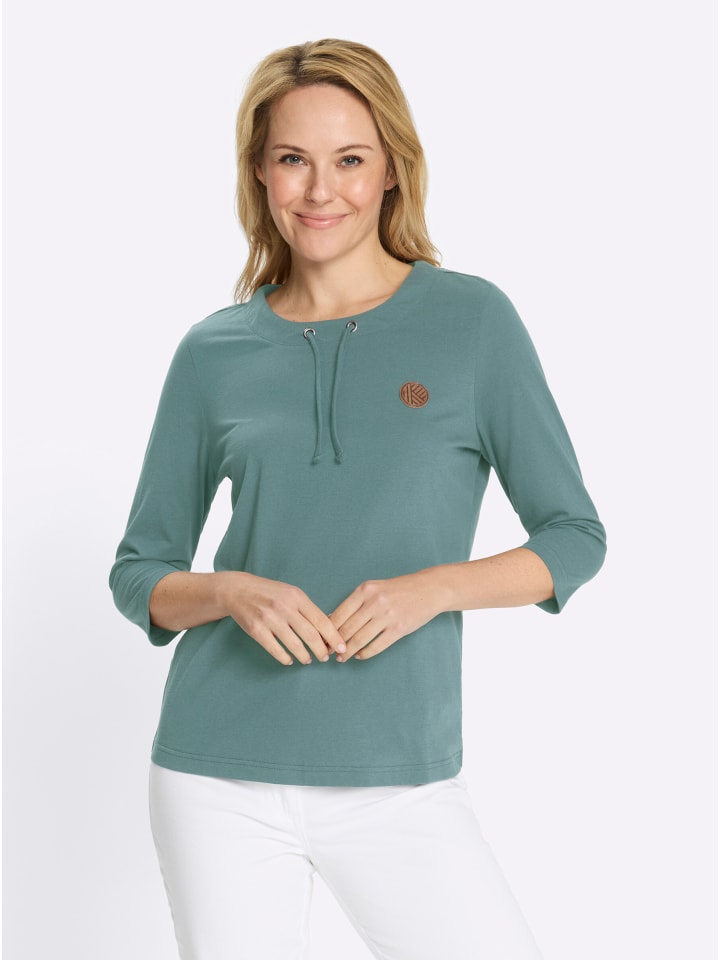 Рубашка с рукавами 3/4 цвета нефрита Sieh an!
Рубашка с рукавами 3/4 цвета нефрита Sieh an!