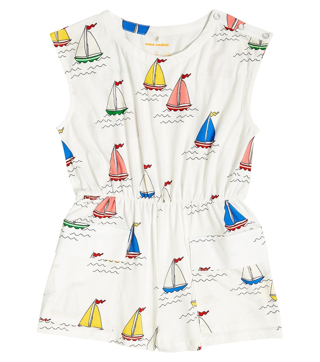 Хлопковый комбинезон с принтом "лодочки" Mini Rodini, белый
Хлопковый комбинезон с принтом "лодочки" Mini Rodini, белый