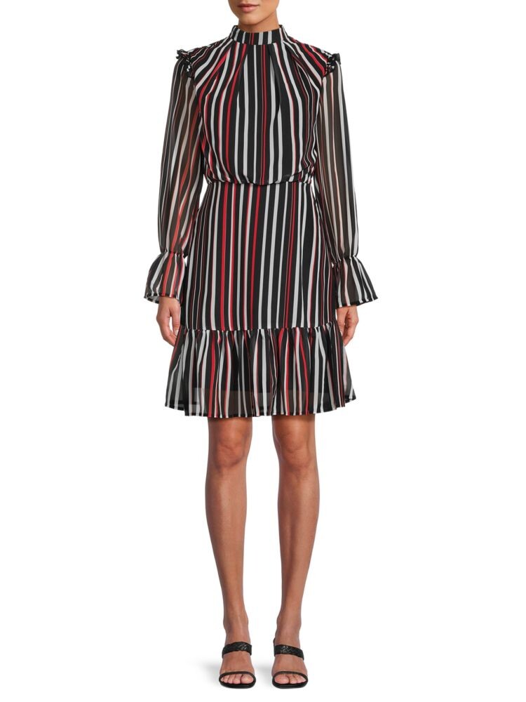 Полосатое платье с воротником-стойкой Area Stars, цвет Black Multi
Полосатое платье с воротником-стойкой Area Stars, цвет Black Multi