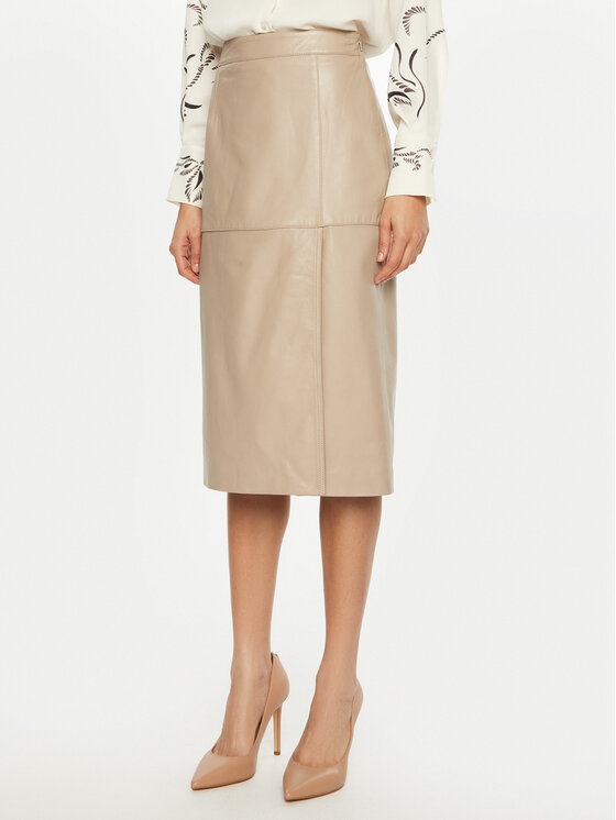 Кожаная юбка стандартного кроя Bambino 2513401011 Marella, экрю
Кожаная юбка стандартного кроя Bambino 2513401011 Marella, экрю