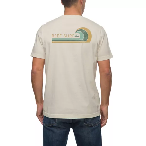 Мужская простая футболка с принтом Reef, бежевый 
Мужская простая футболка с принтом Reef, бежевый