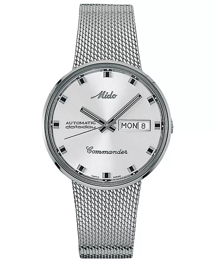 Мужские швейцарские автоматические часы Commander со стальным браслетом-сеткой, 37 мм Mido
Мужские швейцарские автоматические часы Commander со стальным браслетом-сеткой, 37 мм Mido