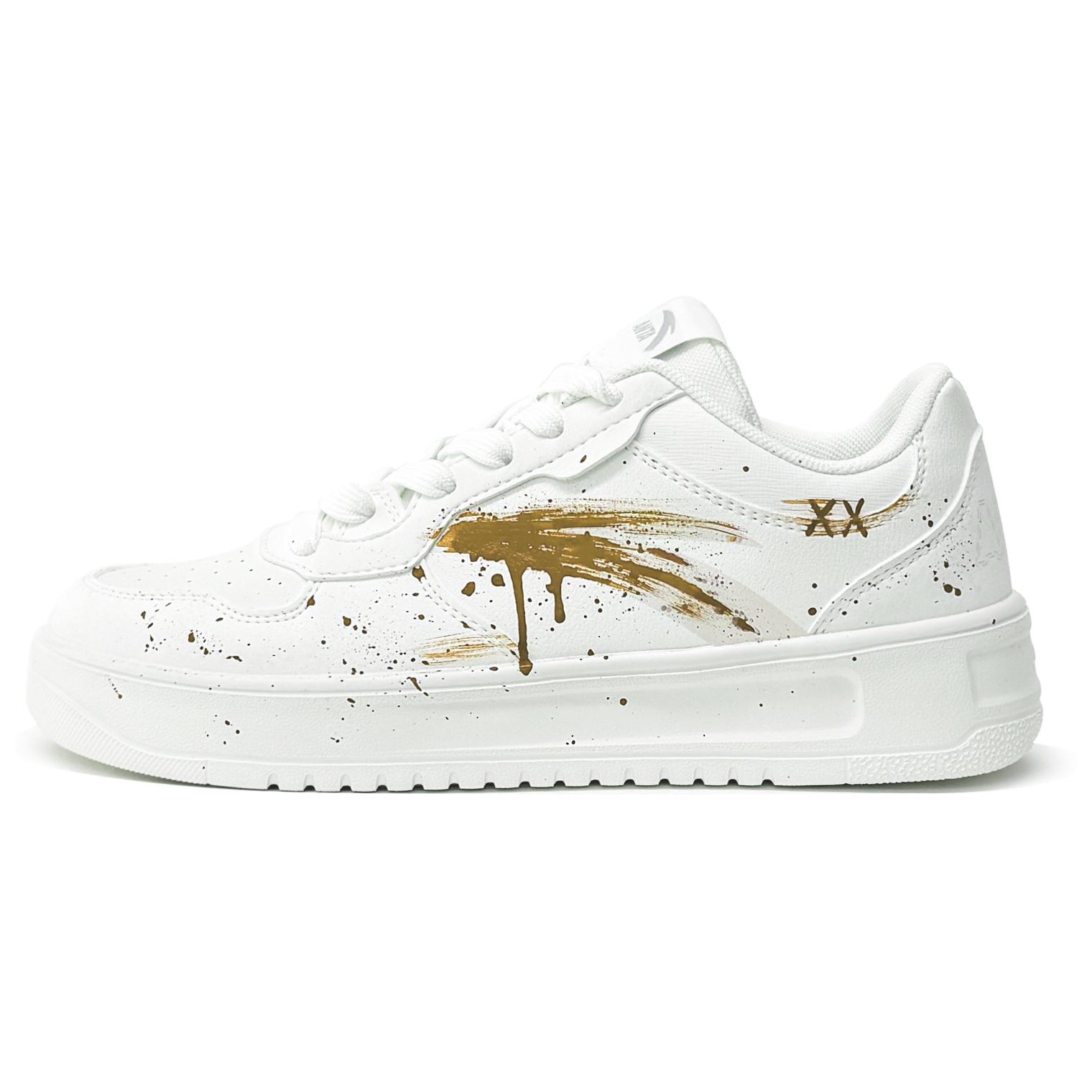 ANTA Нескользящие и износостойкие легкие низкие кроссовки для скейтбординга, мужские, белые, коричневые
ANTA Нескользящие и износостойкие легкие низкие кроссовки для скейтбординга, мужские, белые, коричневые