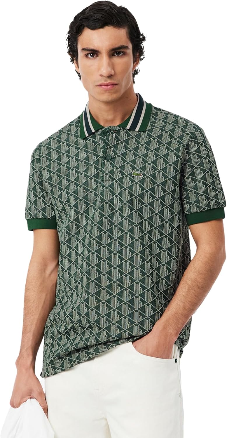 Мужская поло-рубашка LACOSTE с монограммой и жаккардовым узором
Мужская поло-рубашка LACOSTE с монограммой и жаккардовым узором