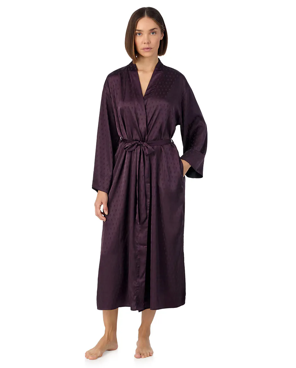 Женский халат с широким рукавом DKNY, пурпурный
Женский халат с широким рукавом DKNY, пурпурный