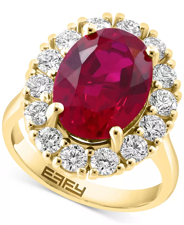 Кольцо Effy с выращенными в лаборатории рубинами (6-3/4 карата) и бриллиантами (1-3/8 карата) из 14-каратного золота Effy Collection, ruby
Кольцо Effy с выращенными в лаборатории рубинами (6-3/4 карата) и бриллиантами (1-3/8 карата) из 14-каратного золота Effy Collection, ruby