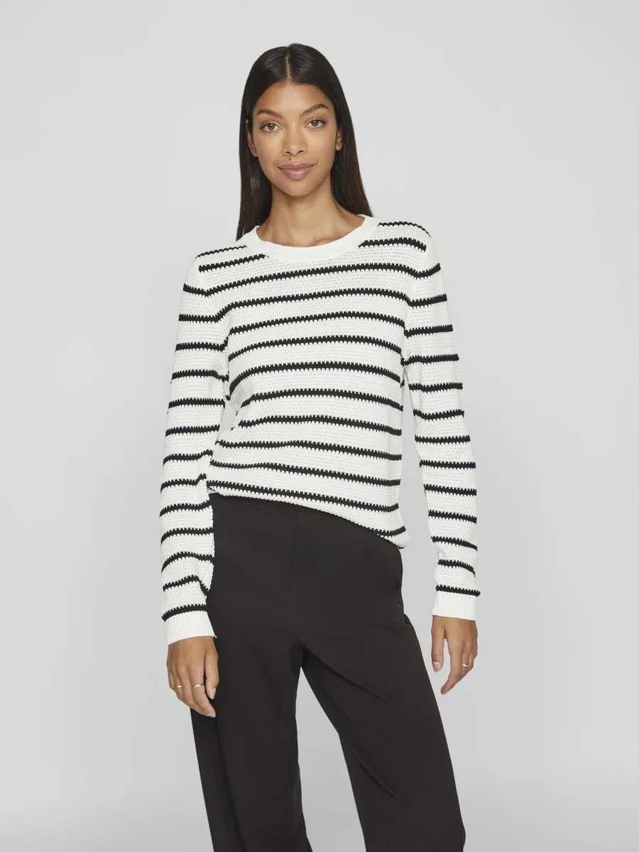 Свитер Vila с круглым вырезом "VIDALO O-NECK L/S STRIPE KNIT TOP- NOOS", цвет White Alyssum Stripes:Black
Свитер Vila с круглым вырезом "VIDALO O-NECK L/S STRIPE KNIT TOP- NOOS", цвет White Alyssum Stripes:Black