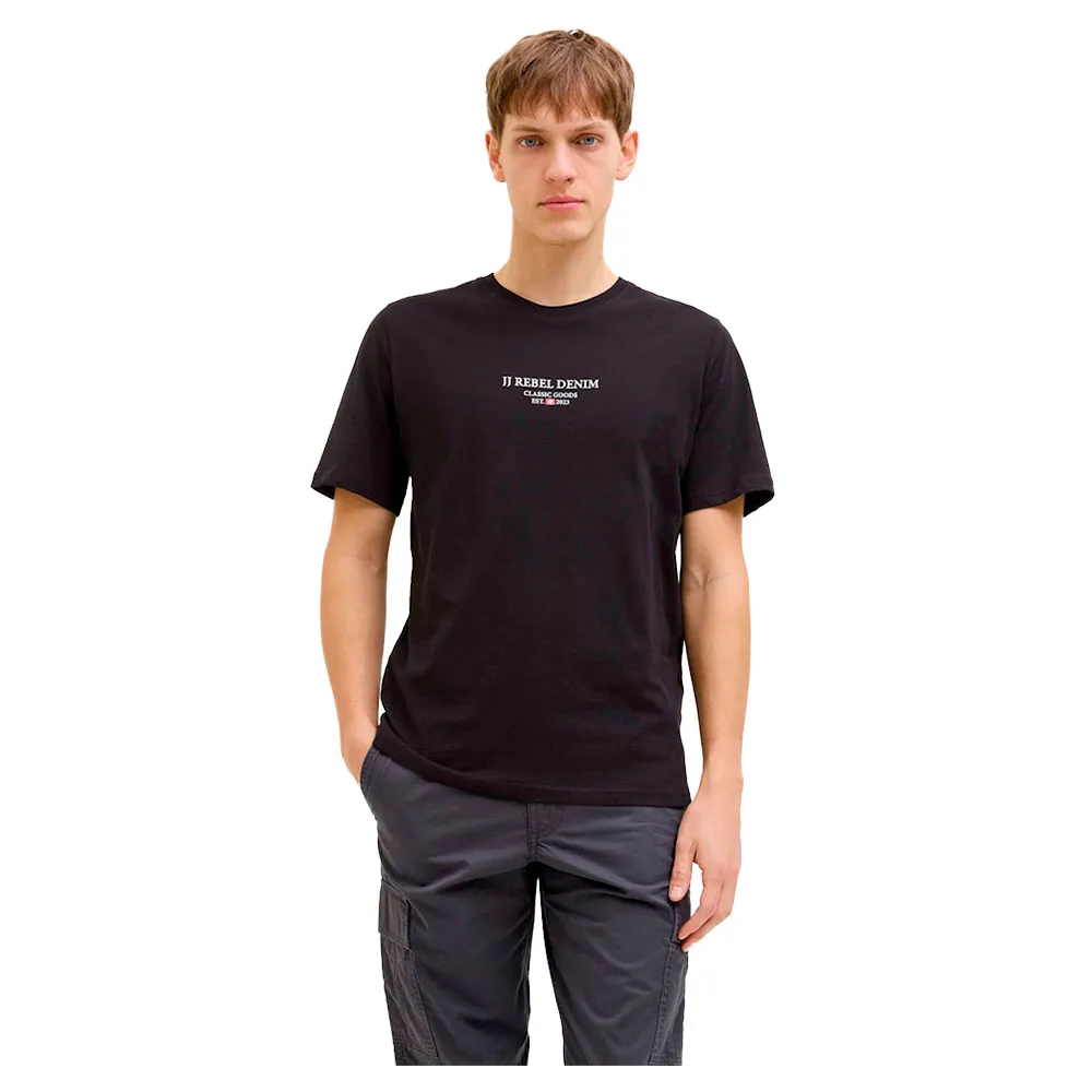 Футболка с коротким рукавом Jack & Jones Jeans Rebel Print, черный 
Футболка с коротким рукавом Jack & Jones Jeans Rebel Print, черный