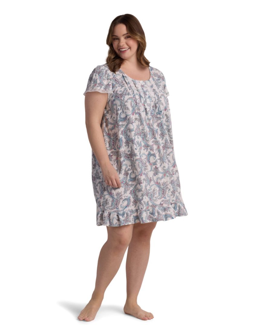 Ночная рубашка большого размера с короткими рукавами и принтом Miss Elaine, Blue Floral Scrolls
Ночная рубашка большого размера с короткими рукавами и принтом Miss Elaine, Blue Floral Scrolls