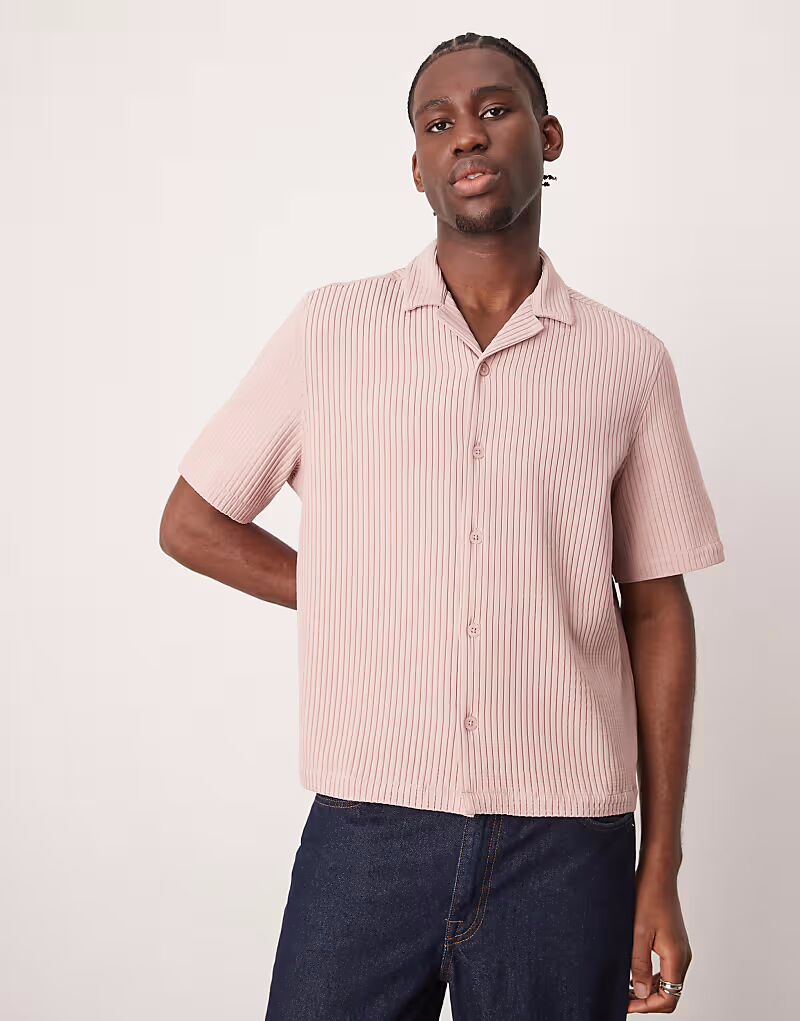 ASOS DESIGN свободная рубашка свободного кроя Revere плиссированная розового цвета
ASOS DESIGN свободная рубашка свободного кроя Revere плиссированная розового цвета