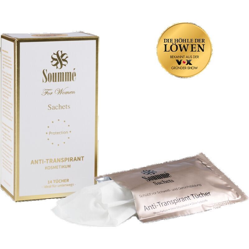 Защитные салфетки-антиперспиранты для женщин Soummé, 119 ml
Защитные салфетки-антиперспиранты для женщин Soummé, 119 ml