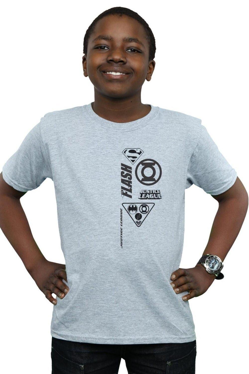 Футболка с нагрудными значками Лиги справедливости DC Comics, серый
Футболка с нагрудными значками Лиги справедливости DC Comics, серый