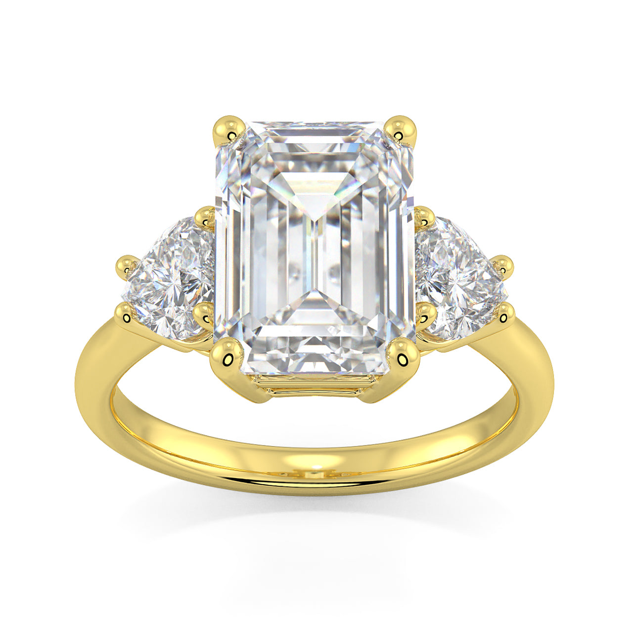 Кольцо с сертифицированным изумрудом 4 1/2 карата и тремя бриллиантами в форме сердца из 14-каратного золота, выращенного в лаборатории Pompeii2, 14K Rose Gold
Кольцо с сертифицированным изумрудом 4 1/2 карата и тремя бриллиантами в форме сердца из 14-каратного золота, выращенного в лаборатории Pompeii2, 14K Rose Gold