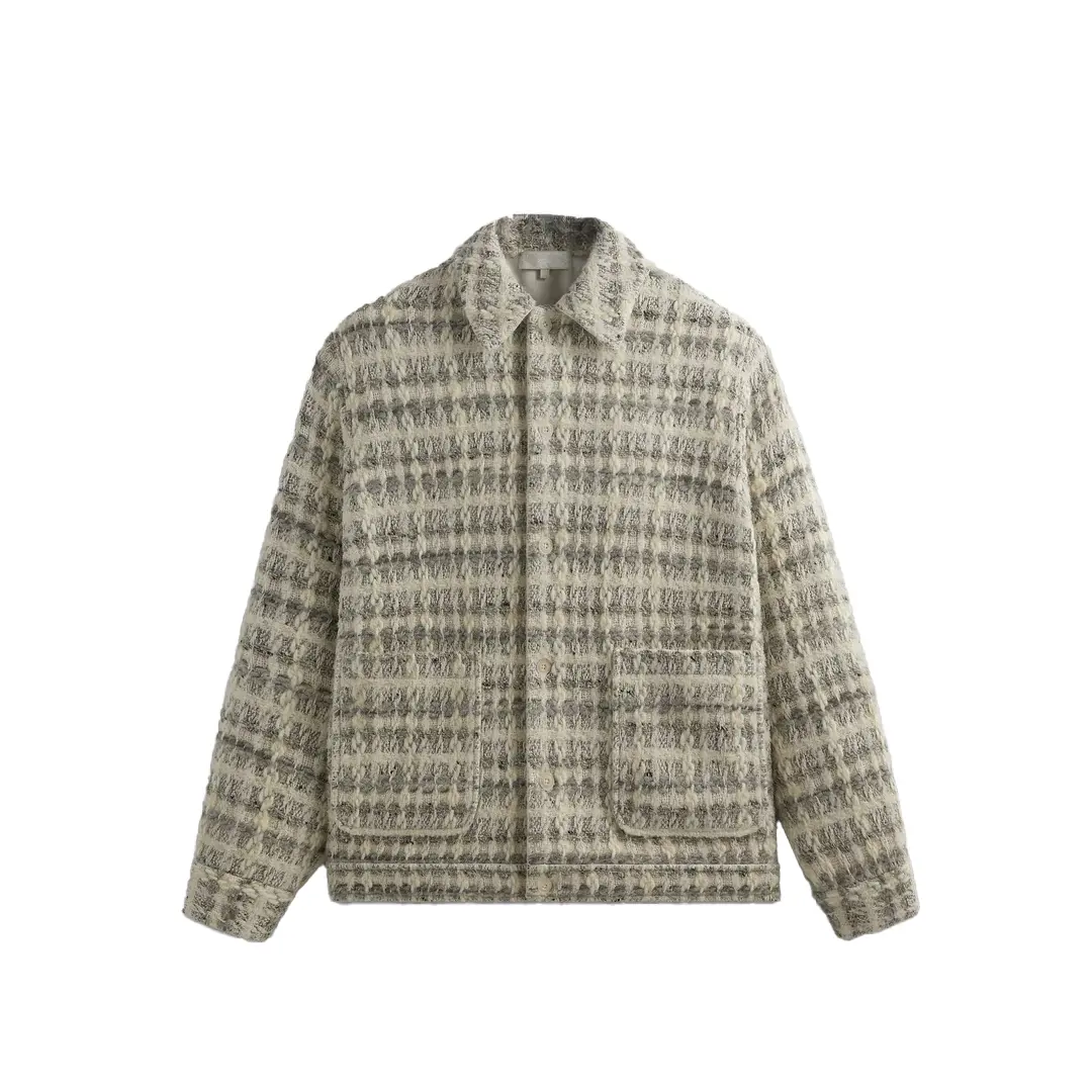 Клетчатый твидовый приталенный воротниковая рубашка KITH, Courtyard
Клетчатый твидовый приталенный воротниковая рубашка KITH, Courtyard