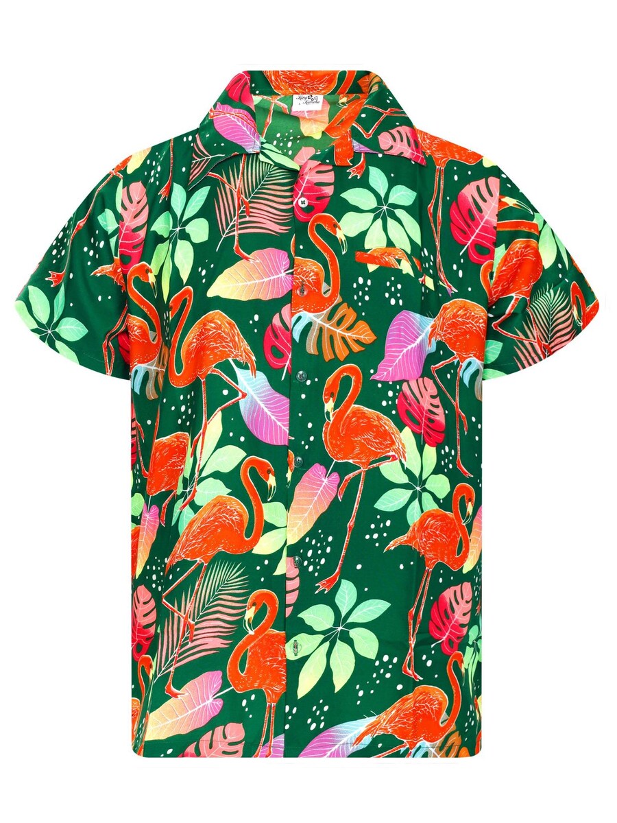 Рубашка King Kameha Funky Flamingos, темно-зеленый
Рубашка King Kameha Funky Flamingos, темно-зеленый