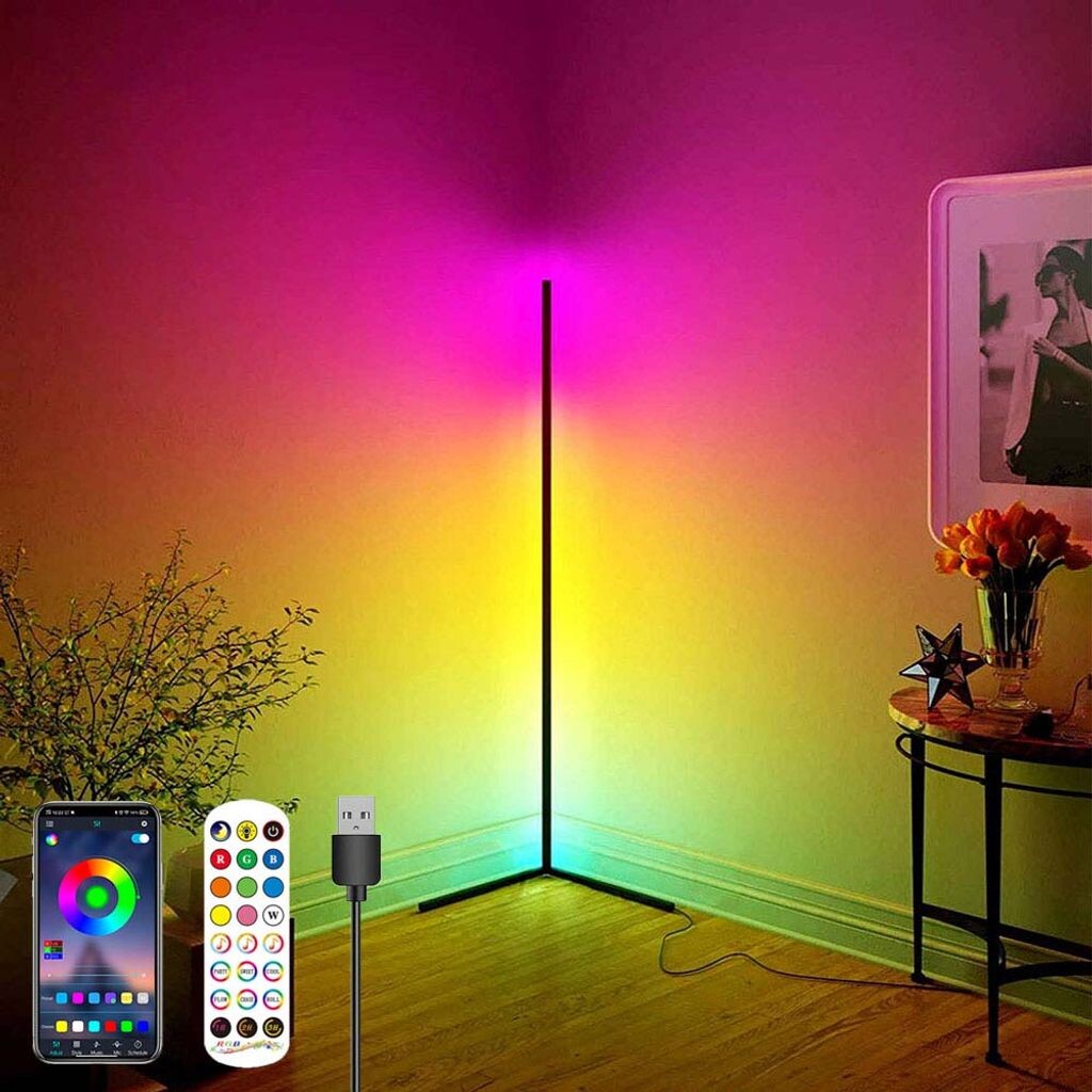 Светодиодный торшер Bluetooth RGB Угловой торшер Музыкальная синхронизация Атмосферное освещение lapalife
Светодиодный торшер Bluetooth RGB Угловой торшер Музыкальная синхронизация Атмосферное освещение lapalife