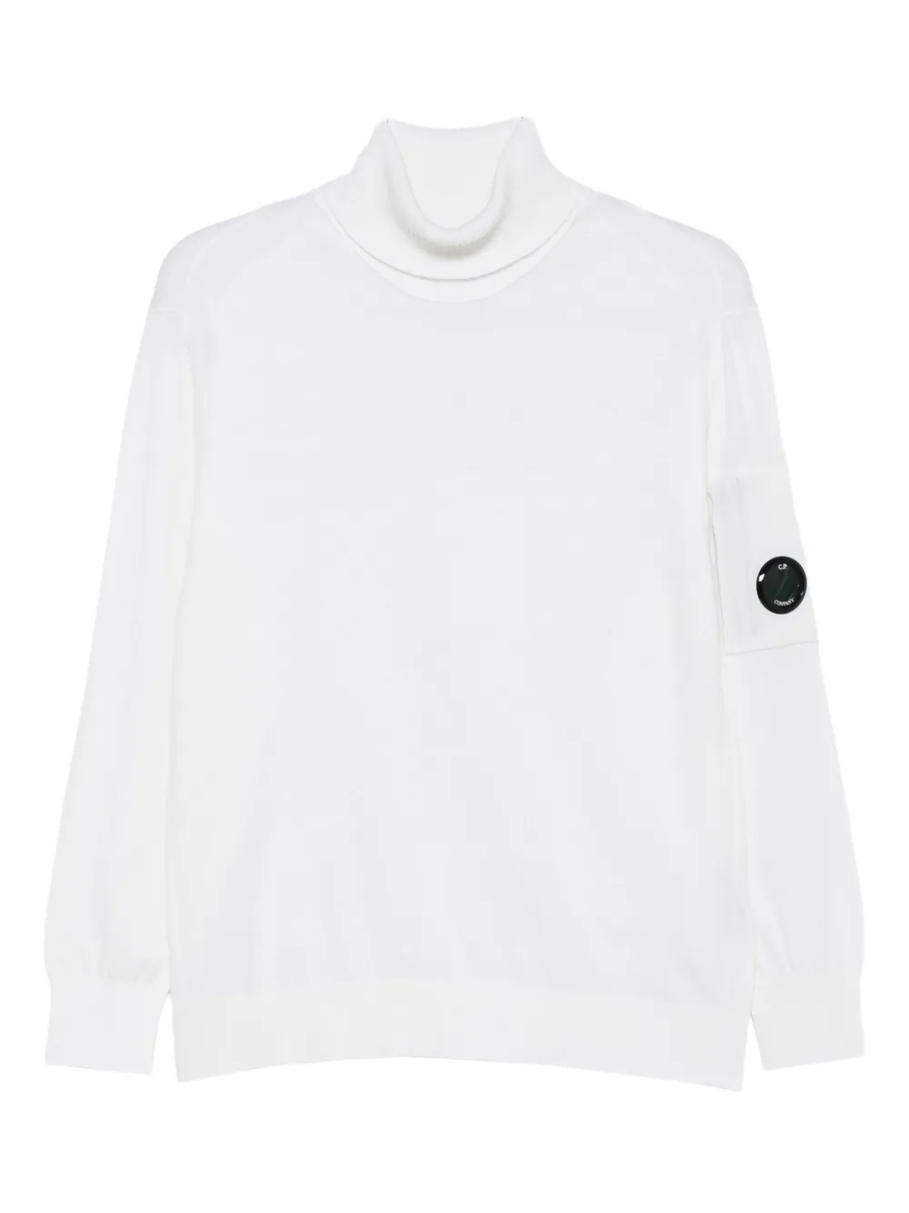 Свитер с высоким воротником и линзой C.P. Company, белый
Свитер с высоким воротником и линзой C.P. Company, белый