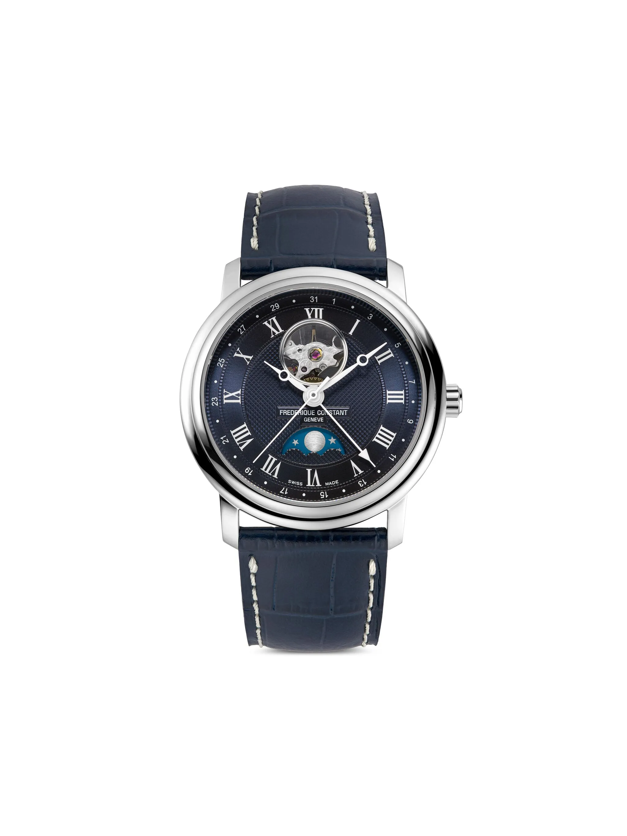 Наручные часы Classics Heart Beat Moonphase Date 40 мм Frederique Constant, синий
Наручные часы Classics Heart Beat Moonphase Date 40 мм Frederique Constant, синий