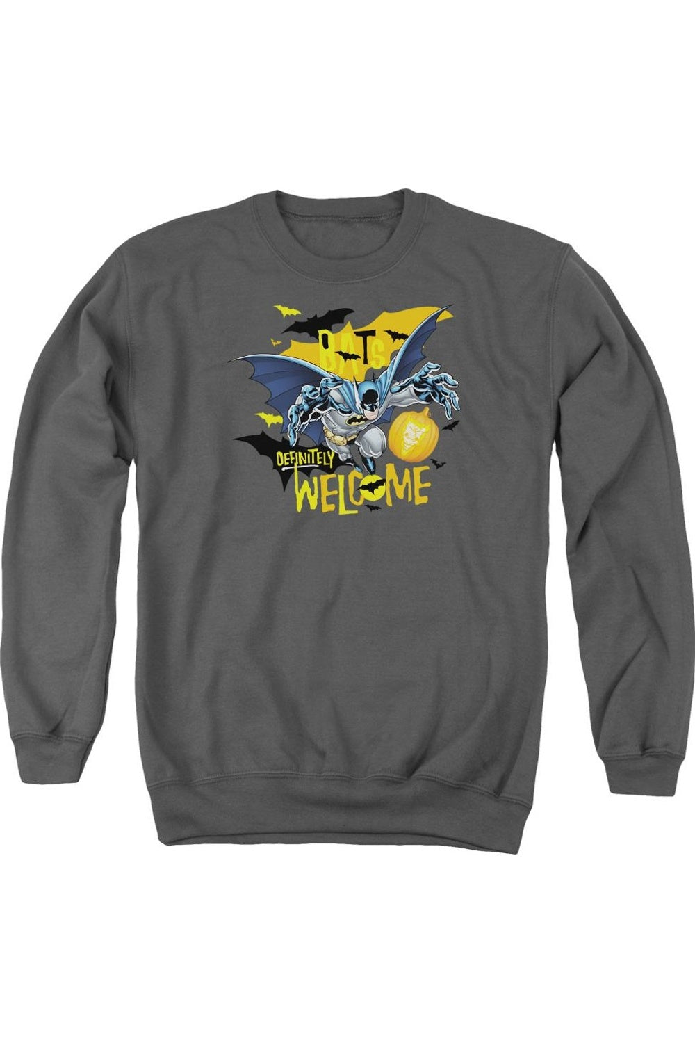 Толстовка Batman Bats Welcome для взрослых с круглым вырезом Gildan, цвет charcoal
Толстовка Batman Bats Welcome для взрослых с круглым вырезом Gildan, цвет charcoal
