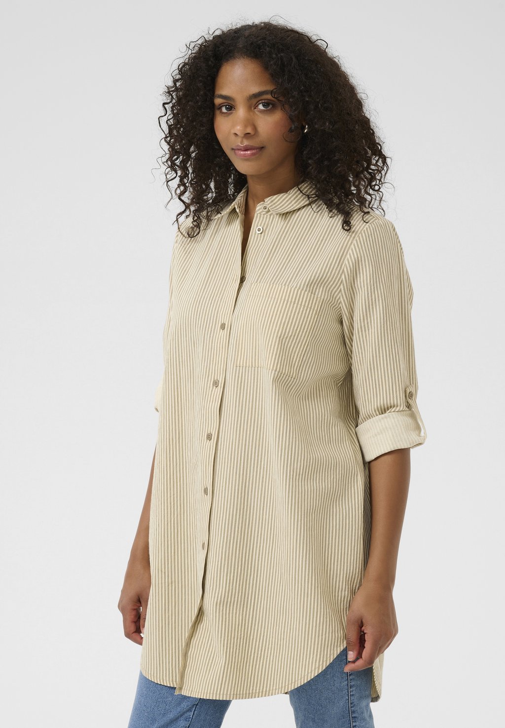 Блузка на пуговицах KANAYA Kaffe, бежевый
Блузка на пуговицах KANAYA Kaffe, бежевый