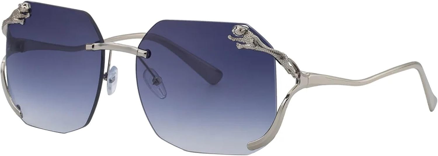 Большие солнцезащитные очки без оправы для женщин и мужчин, винтажные, в стиле панк, с металлическим леопардовым принтом, роскошные, популярные, с защитой от УФ-излучения TYUVIVO, Gray
Большие солнцезащитные очки без оправы для женщин и мужчин, винтажные, в стиле панк, с металлическим леопардовым принтом, роскошные, популярные, с защитой от УФ-излучения TYUVIVO, Gray