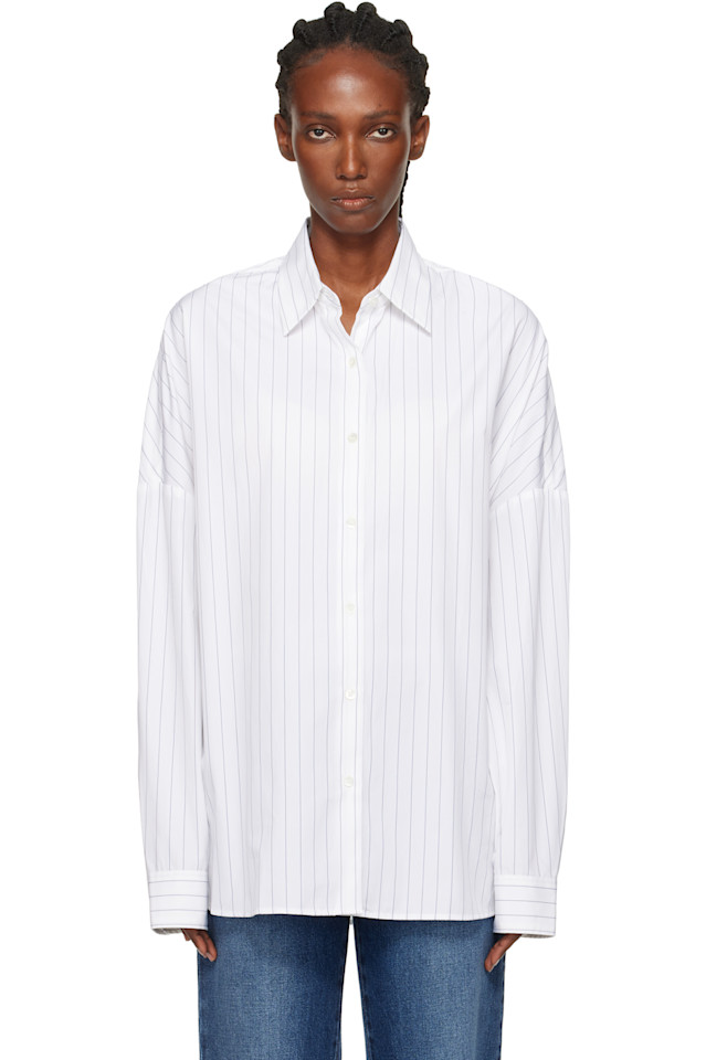 Dries Van Noten Белая хлопковая рубашка-кокон
Dries Van Noten Белая хлопковая рубашка-кокон