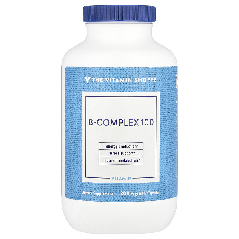 The Vitamin Shoppe, B-Complex 100, 300 растительных капсул
The Vitamin Shoppe, B-Complex 100, 300 растительных капсул