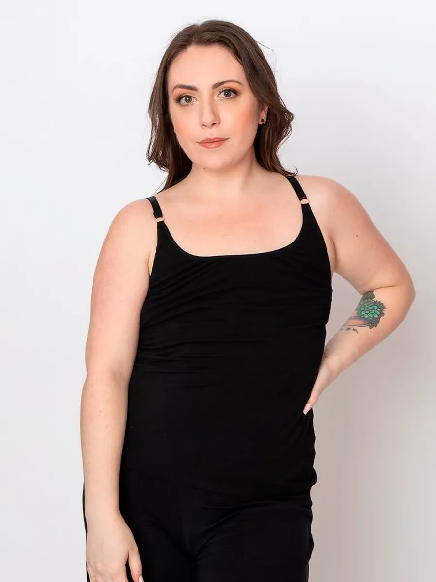 Майка Cecile из модала с бюстгальтером со встроенной полкой Anaono, черный
Майка Cecile из модала с бюстгальтером со встроенной полкой Anaono, черный