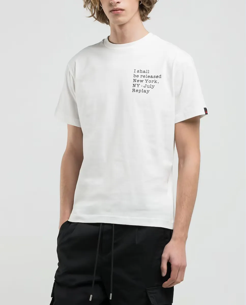 Мужская футболка с коротким рукавом и круглым вырезом Replay, белый
Мужская футболка с коротким рукавом и круглым вырезом Replay, белый