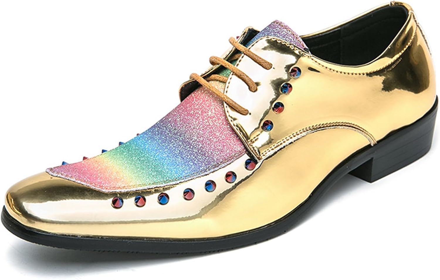 Мужские кожаные лоферы с заклепками, туфли с модными заклепками, без шнурков, для свадьбы, вечеринки и выпускного Lossarye, золотой
Мужские кожаные лоферы с заклепками, туфли с модными заклепками, без шнурков, для свадьбы, вечеринки и выпускного Lossarye, золотой