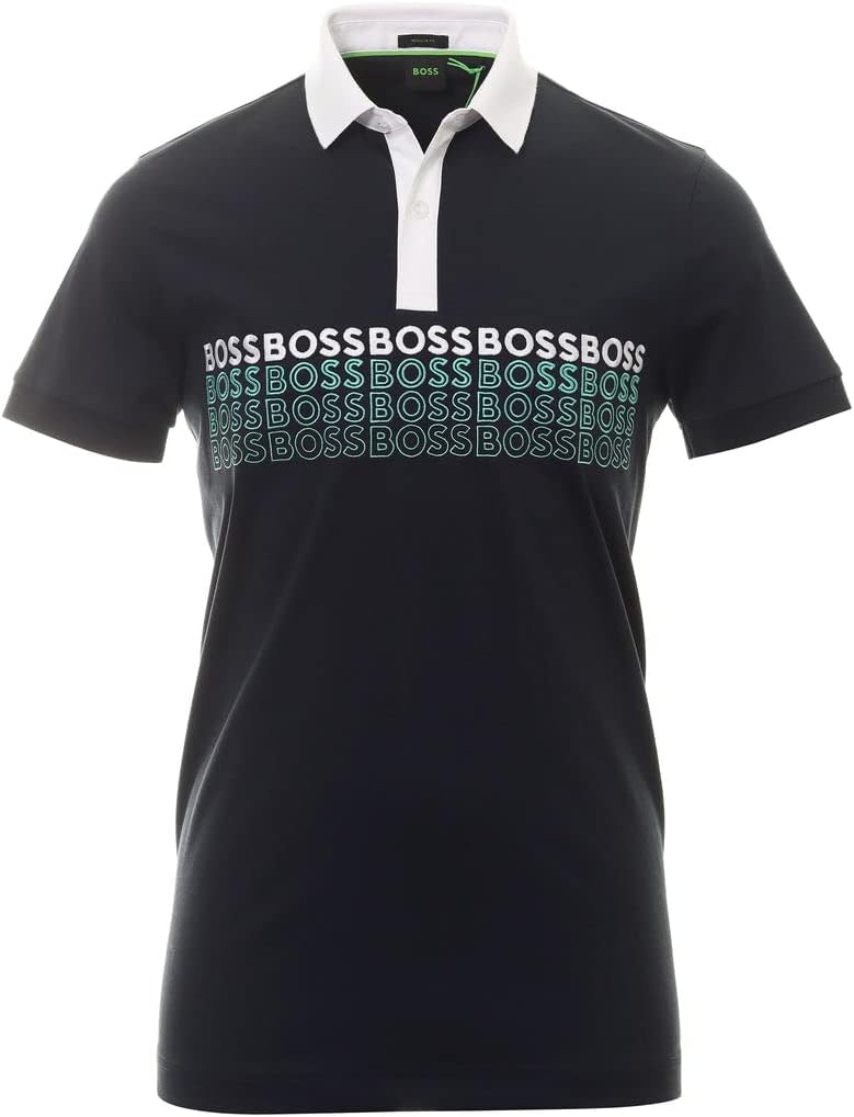 Hugo Boss Mne's Pavel Navy Blue Logo Short Sleeve Pique Cotton Polo T-Shirt
Hugo Boss Mne's Pavel Navy Blue Logo Short Sleeve Pique Cotton Polo T-Shirt