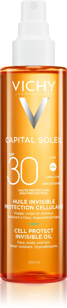 Capital Soleil Cell Protect Невидимое масло Защитное масло SPF 30 Vichy, 200 мл
Capital Soleil Cell Protect Невидимое масло Защитное масло SPF 30 Vichy, 200 мл