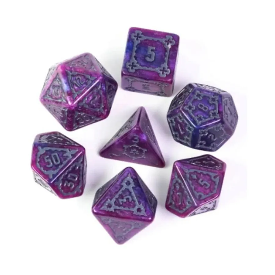 Огромный полигональный набор — Королевский замок серого цвета (7), Dice Sets - Castle Dice 
Огромный полигональный набор — Королевский замок серого цвета (7), Dice Sets - Castle Dice