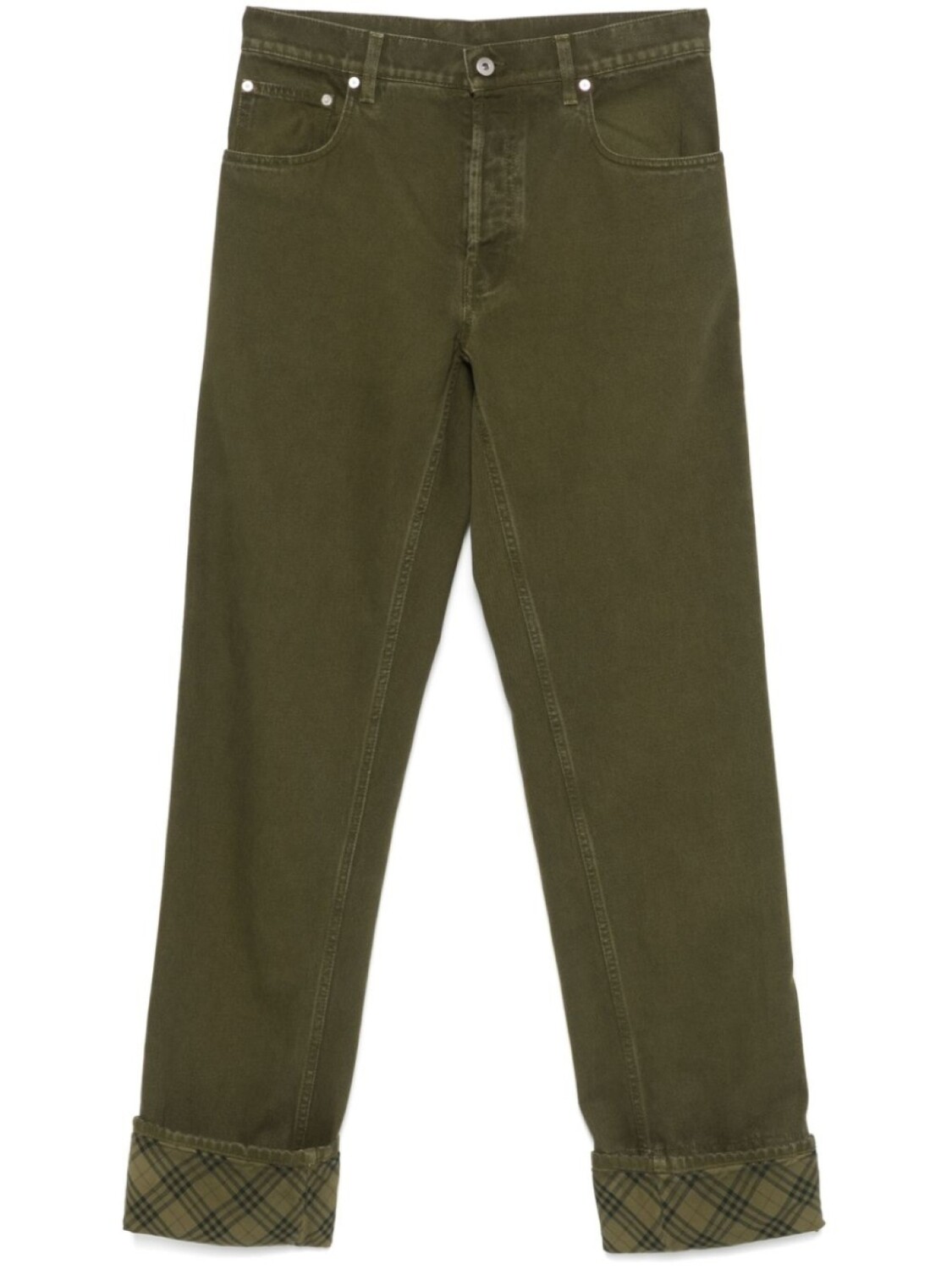 Джинсы Burberry с отворотами, зеленый
Джинсы Burberry с отворотами, зеленый