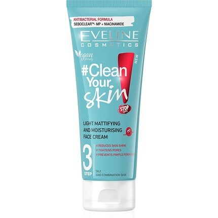 Легкий матирующий увлажняющий крем для лица Cleanse Your Skin 75 мл, Eveline Cosmetics
Легкий матирующий увлажняющий крем для лица Cleanse Your Skin 75 мл, Eveline Cosmetics