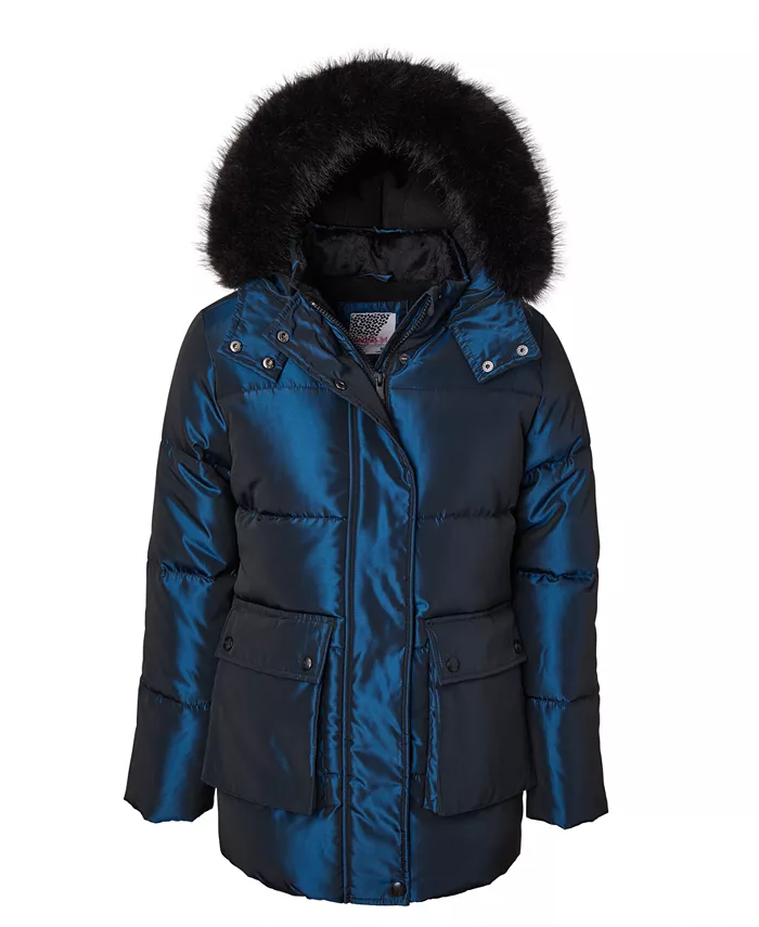 Большая девочка радужная пуховик с капюшоном Kensie Girl, синий
Большая девочка радужная пуховик с капюшоном Kensie Girl, синий