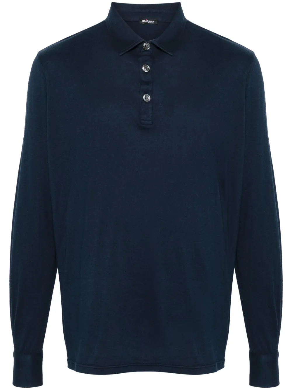 Рубашка поло из джерси с длинными рукавами Kiton, синий
Рубашка поло из джерси с длинными рукавами Kiton, синий