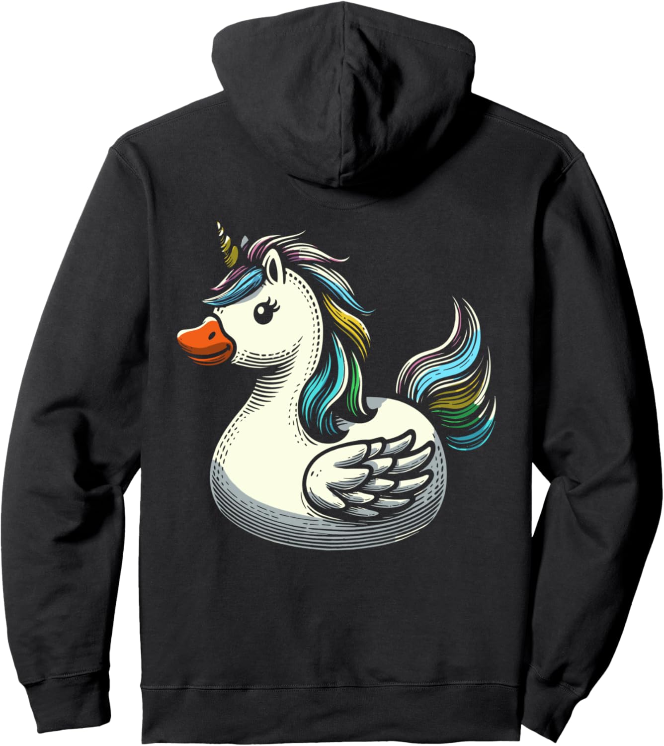 Худи с изображением резиновой уточки-единорога Unicorn Rubber Ducky Exotic Rubber Duck, черный
Худи с изображением резиновой уточки-единорога Unicorn Rubber Ducky Exotic Rubber Duck, черный