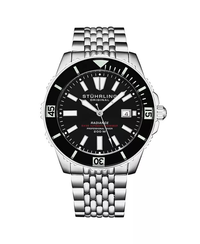 Мужские часы Depthmaster, серебристая нержавеющая сталь, черный циферблат, круглые часы 43 мм Stuhrling
Мужские часы Depthmaster, серебристая нержавеющая сталь, черный циферблат, круглые часы 43 мм Stuhrling