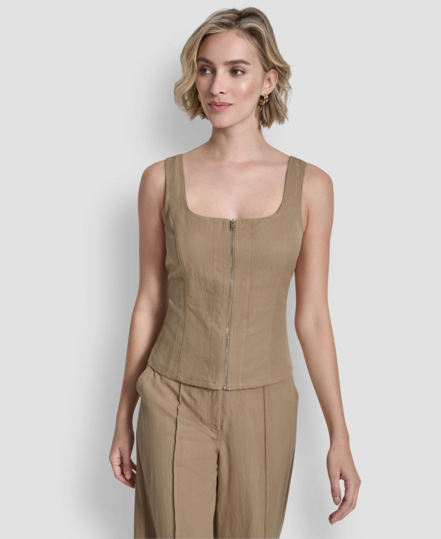 Женский корсетный топ без рукавов на молнии DKNY, Travertine
Женский корсетный топ без рукавов на молнии DKNY, Travertine