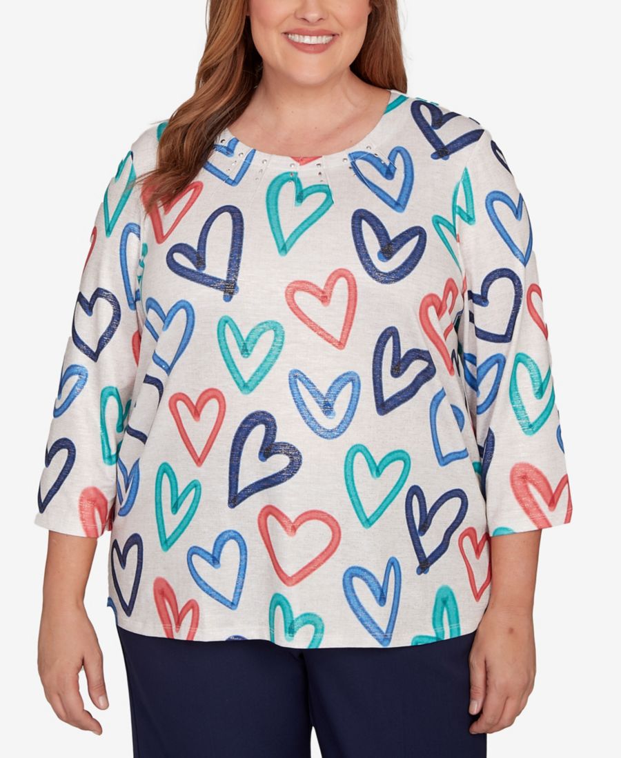 Вязаный топ большого размера Saratoga Springs с узором Подброшенное сердце Alfred Dunner, Oatmeal Multi
Вязаный топ большого размера Saratoga Springs с узором Подброшенное сердце Alfred Dunner, Oatmeal Multi