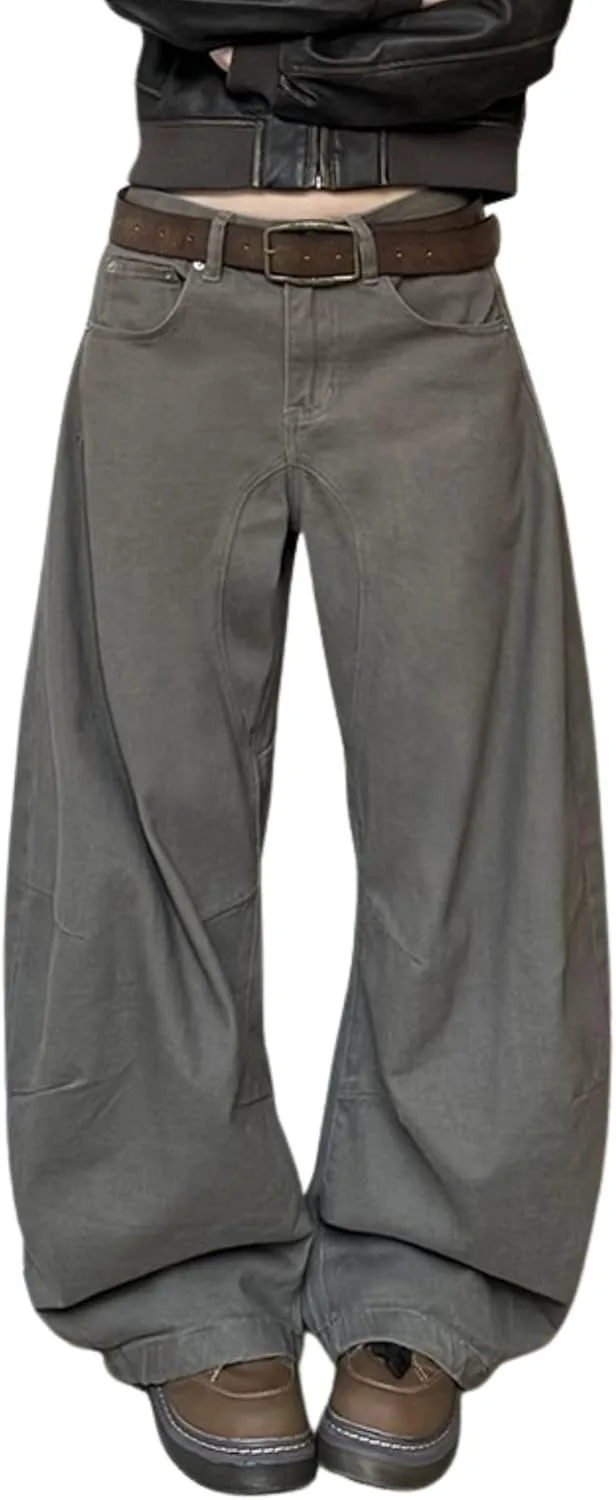 BAIMORE Unisex Y2K ретро джинсы с высокой талией и широкими штанинами
BAIMORE Unisex Y2K ретро джинсы с высокой талией и широкими штанинами