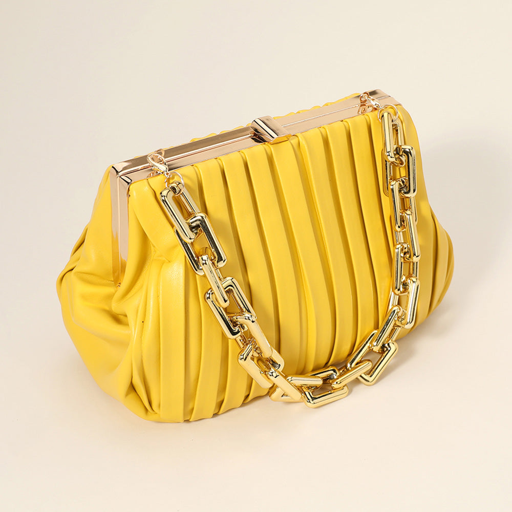 Сумка-клатч из искусственной кожи с массивным цепочным ремешком / сумка через плечо FASHNZFAB, желтый
Сумка-клатч из искусственной кожи с массивным цепочным ремешком / сумка через плечо FASHNZFAB, желтый